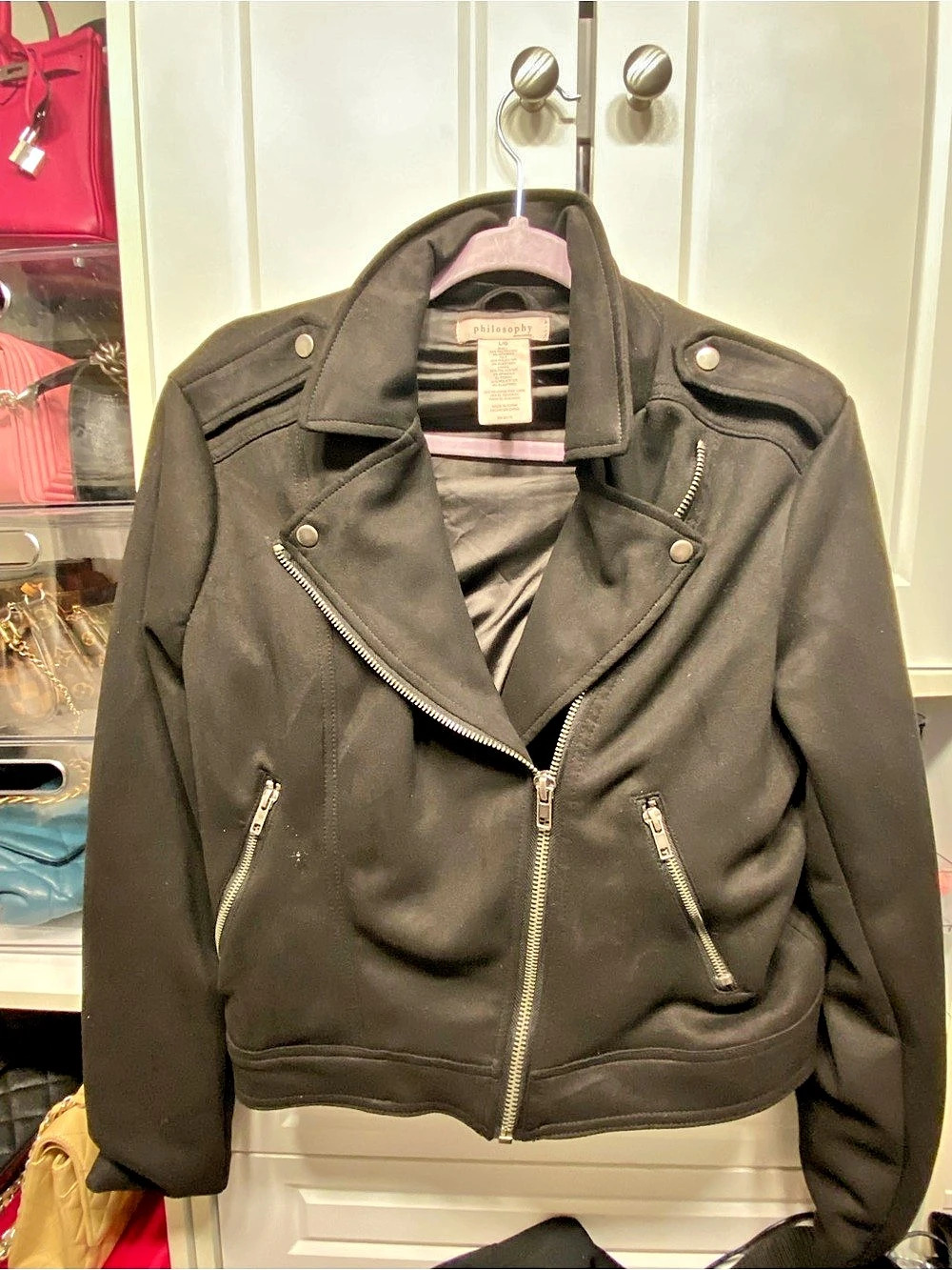 philosophy Black Jacket Size Large Like New